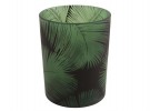 Telysglass sort m/grønne blader 10x12,5cm thumbnail